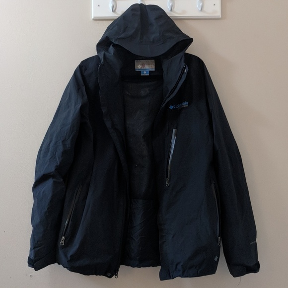 black columbia rain jacket mens